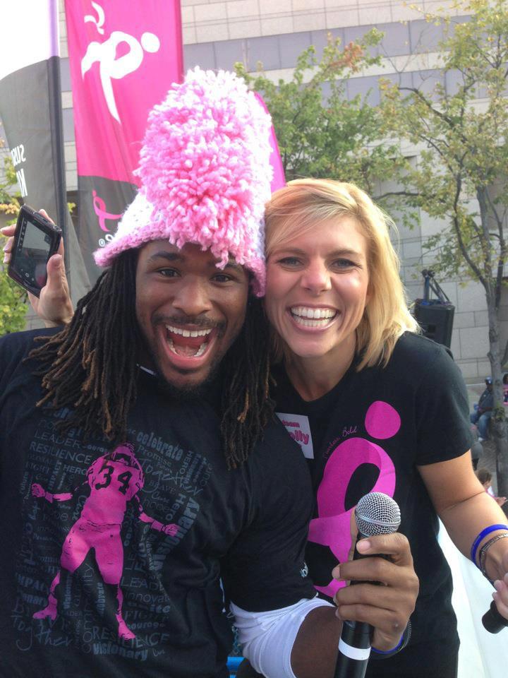 DeAngelo Williams and WBTV's Molly Grantham